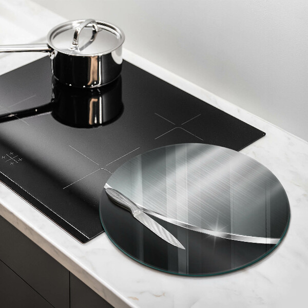 Tábua de vidro Abstração com metal