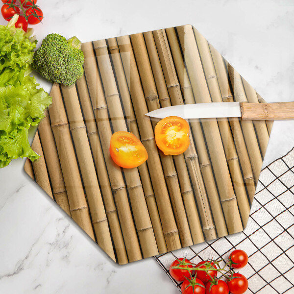 Tábua de vidro Bambu boho natural