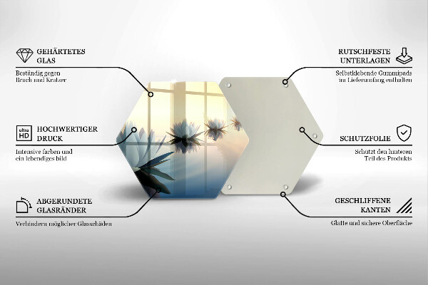 Tábua para cozinha Flores de nenúfar