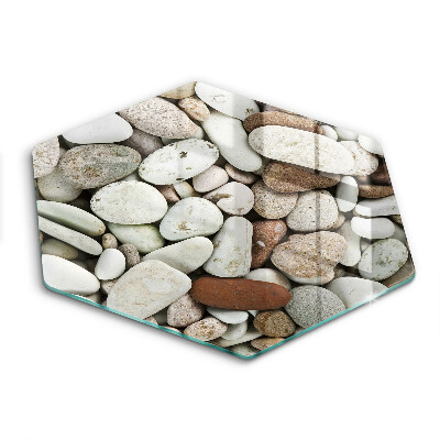 Tábua de vidro Fundo de pequenas pedras