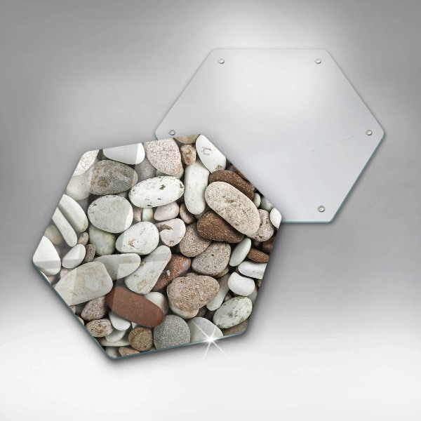 Tábua de vidro Fundo de pequenas pedras