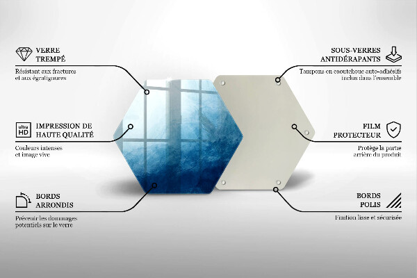 Tábua de corte de vidro Fundo abstrato