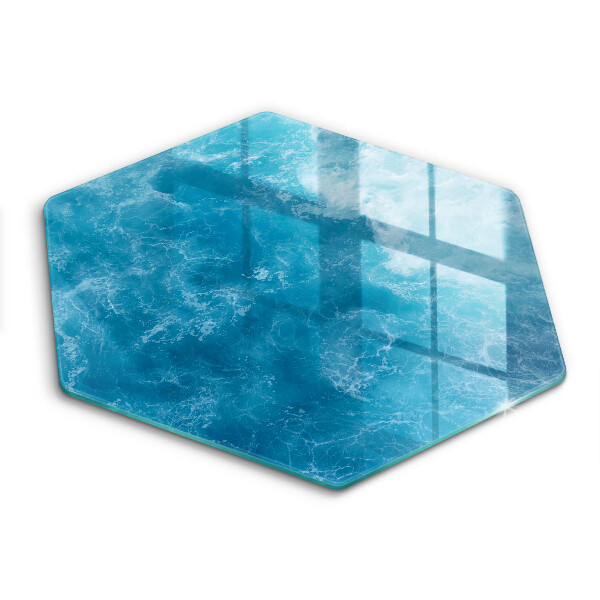 Tábua de cortar de vidro Água azul