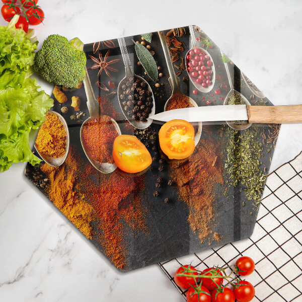 Tábua cozinha colheres de especiarias