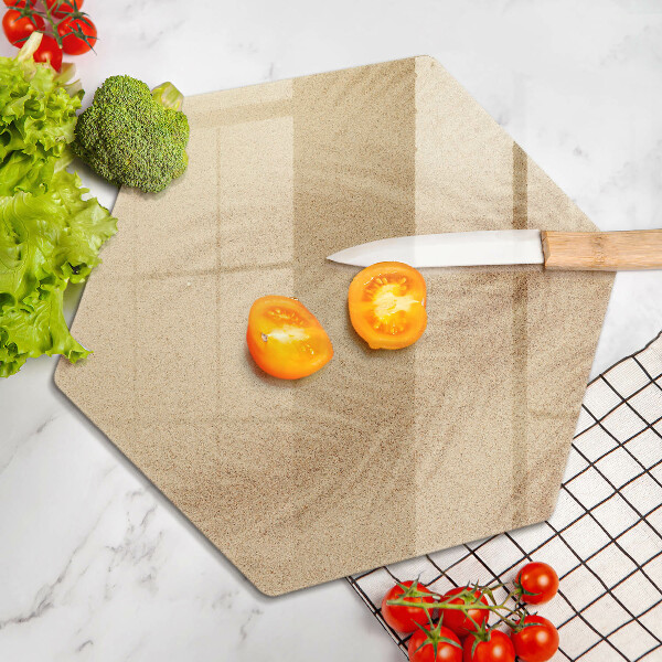 Tábua de corte de vidro Férias na areia da praia