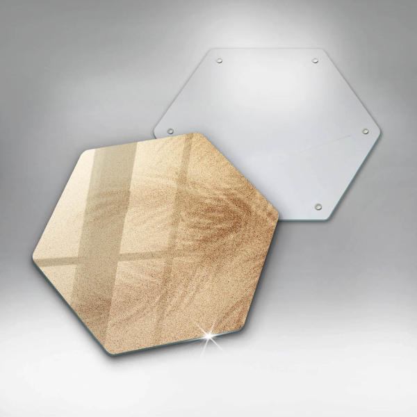 Tábua de corte de vidro Férias na areia da praia