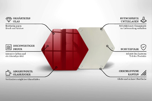 Tábua para cozinha Cor vermelha