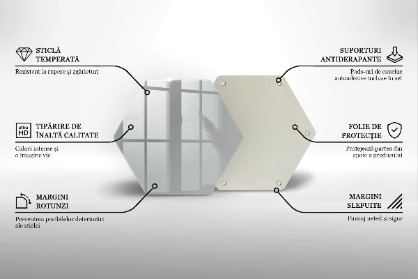 Tábua de vidro Cor cinza
