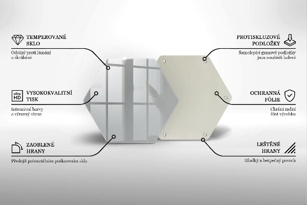 Tábua de vidro Cor cinza