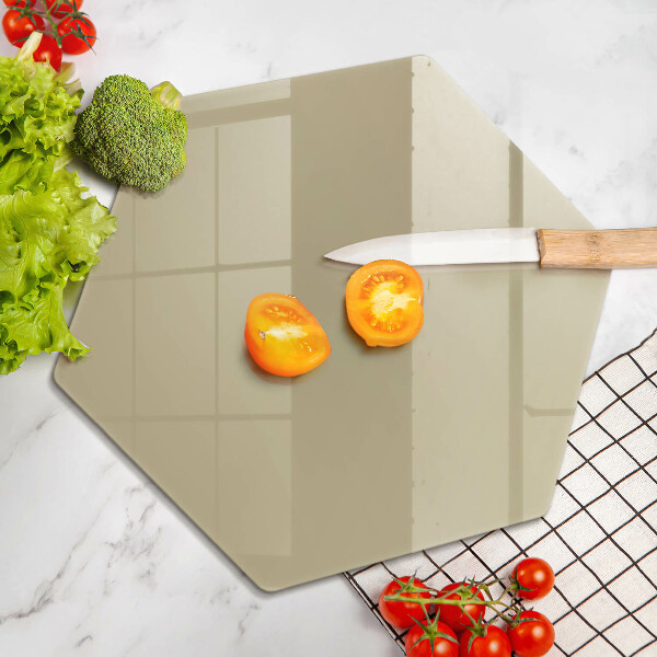 Tábua de corte de vidro Cor bege