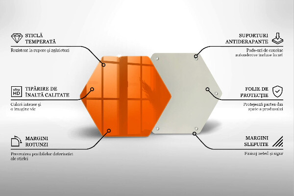 Tábua de cortar Cor laranja
