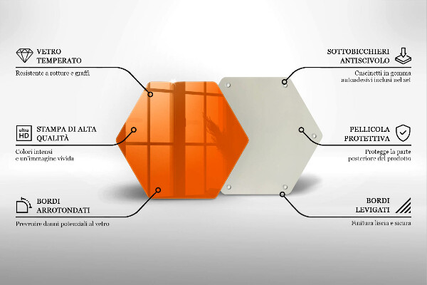 Tábua de cortar Cor laranja