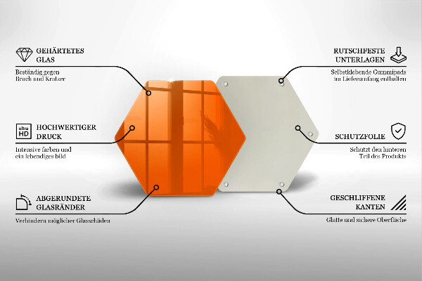 Tábua de cortar Cor laranja
