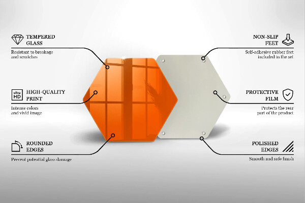 Tábua de cortar Cor laranja