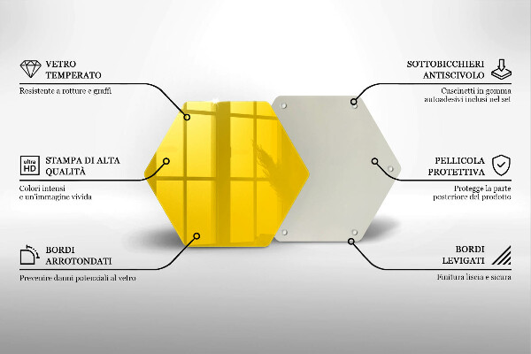 Tábua para cozinha Cor amarela