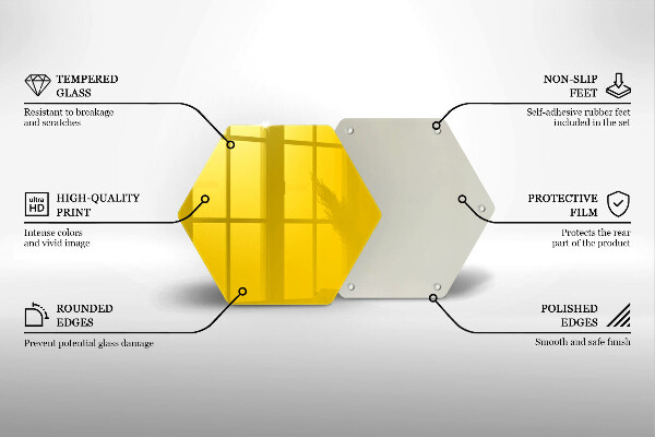 Tábua para cozinha Cor amarela