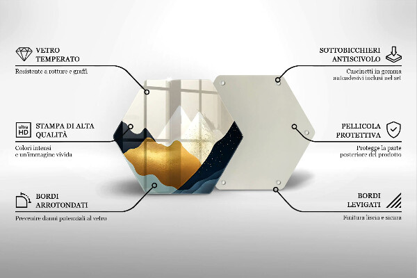 Tábua cozinha Montanhas abstratas