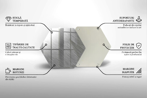 Tábua de vidro Fundo de textura metálica