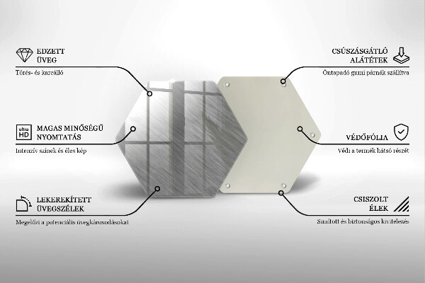Tábua de vidro Fundo de textura metálica