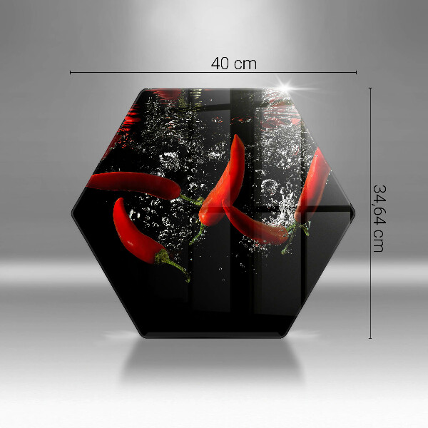 Tábua para corte Pimentas em água