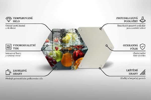 Tábua de cortar alimentos Fruta suculenta na água