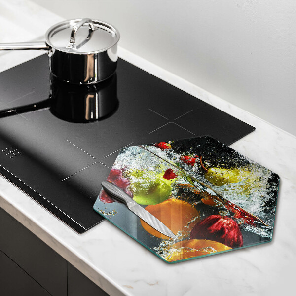 Tábua de cortar alimentos Fruta suculenta na água