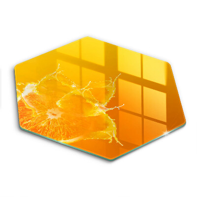 Tábua de cortar de vidro Fruta laranja suculenta