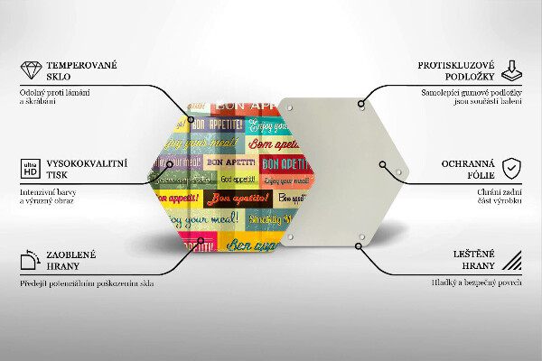 Tábua para corte Bon appetit legendas idiomas