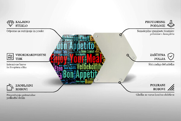 Tábua corte Bon appetit legendas idiomas