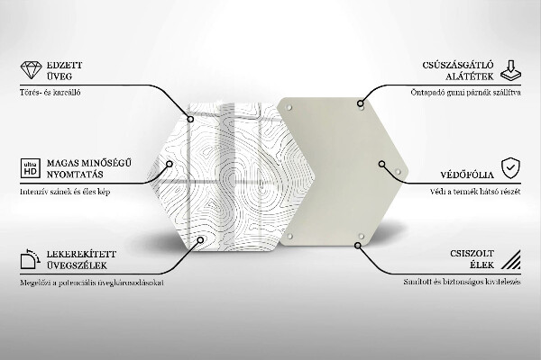 Tábua de cortar alimentos Formas abstratas