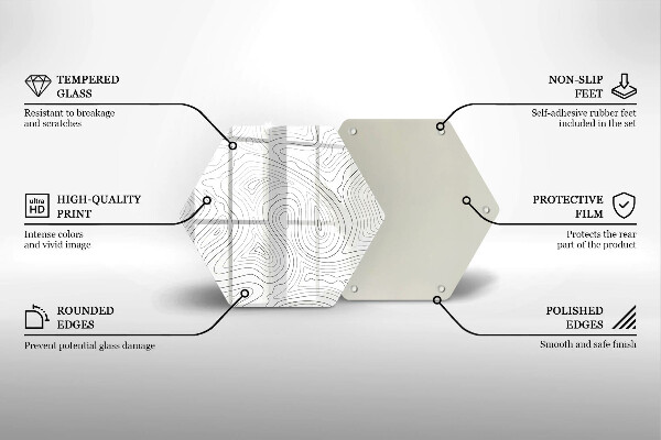 Tábua de cortar alimentos Formas abstratas