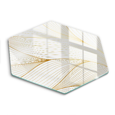 Tábua de cortar de vidro Padrão de linha moderno