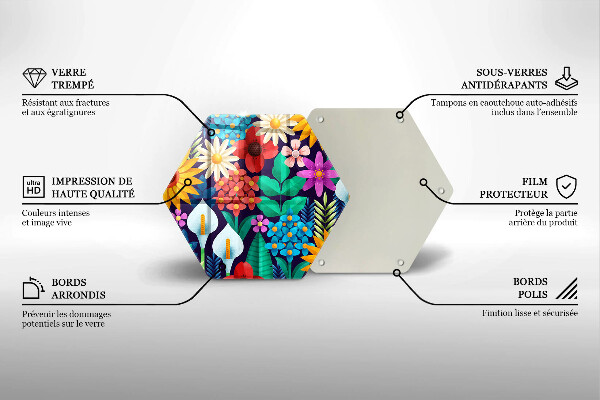 Tábua de corte Ilustração de um prado de flores