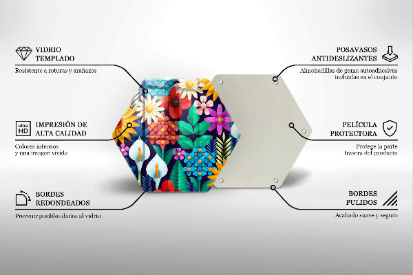 Tábua de corte Ilustração de um prado de flores