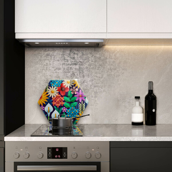 Tábua de corte Ilustração de um prado de flores