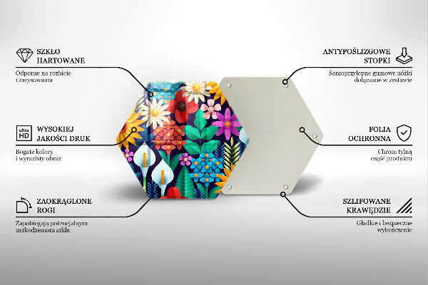 Tábua de corte Ilustração de um prado de flores