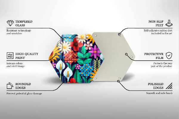 Tábua de corte Ilustração de um prado de flores