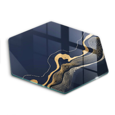 Tábua de cortar Linhas douradas abstratas