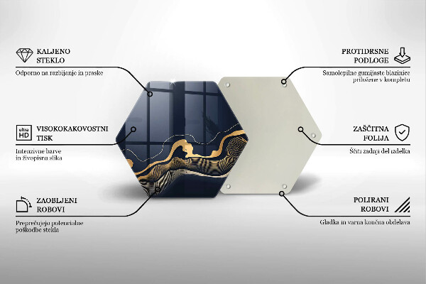 Tábua de cortar Linhas douradas abstratas