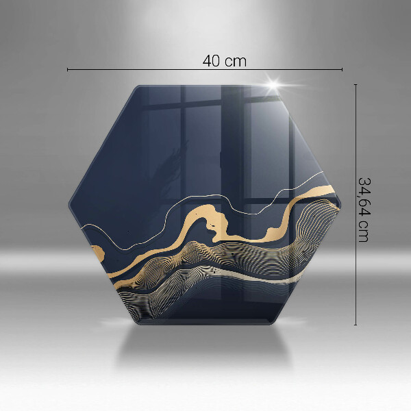 Tábua de cortar Linhas douradas abstratas