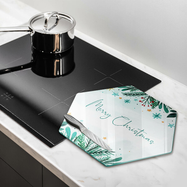 Tábua de vidro Inscrição de Feliz Natal