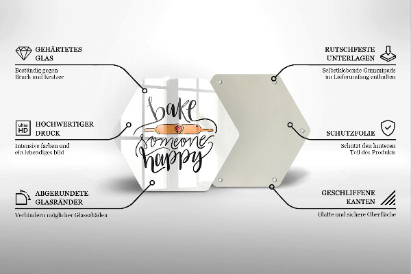 Tábua para cozinha Asse alguém feliz