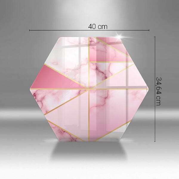 Tábua de vidro Mármore geométrico