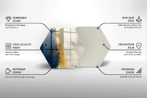 Tábua de corte Ouro abstrato