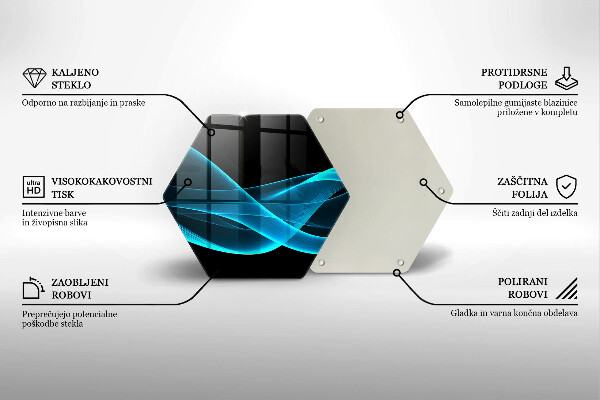Tábua de corte Abstração azul