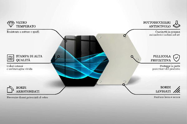 Tábua de corte Abstração azul