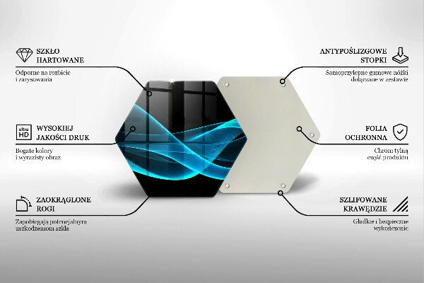 Tábua de corte Abstração azul