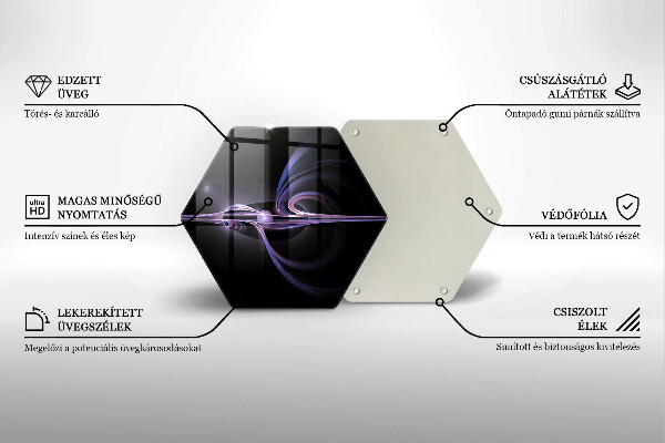 Tábua de corte de vidro Abstração moderna