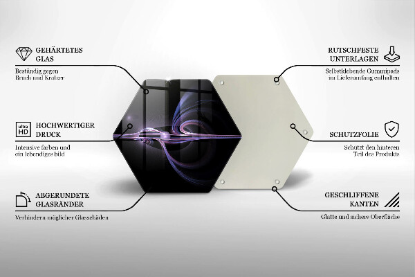 Tábua de corte de vidro Abstração moderna