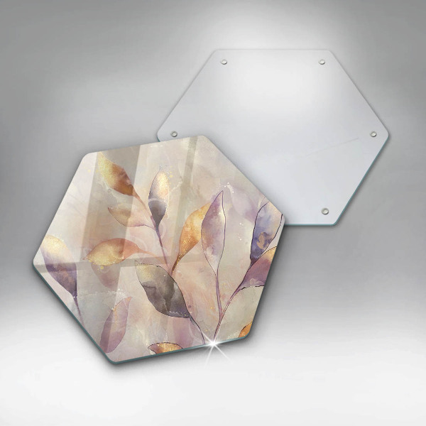 Tábua corte Folhas boho pintadas